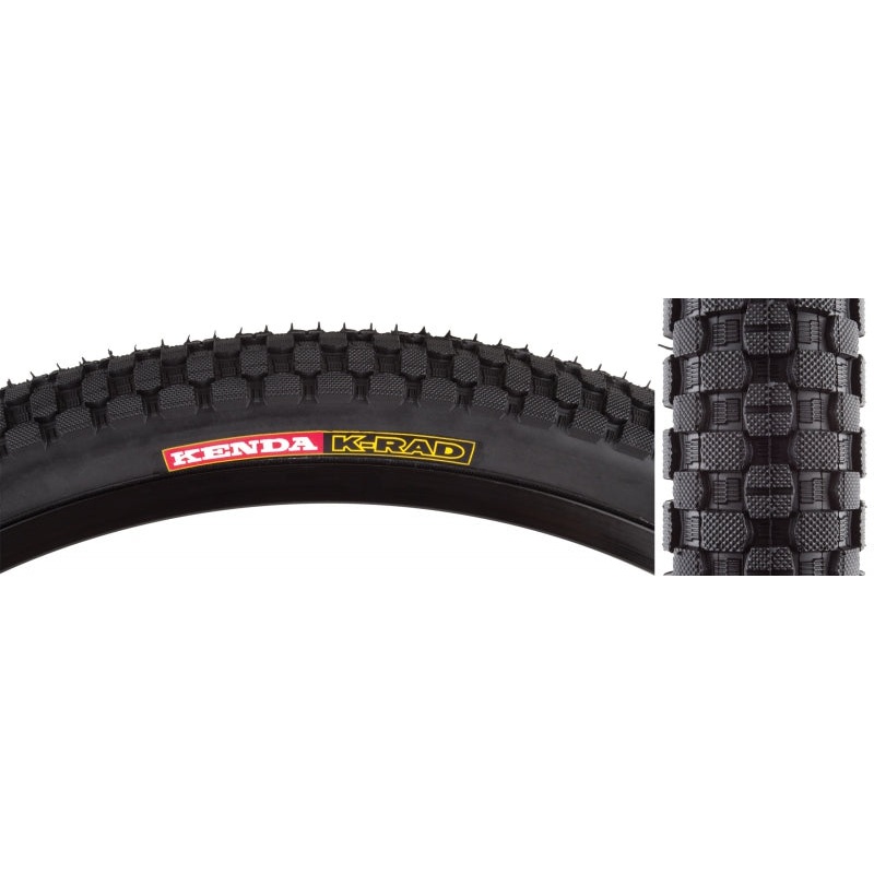 Kenda K-Rad Tire – 24 x 1.95 Clincher Wire Black