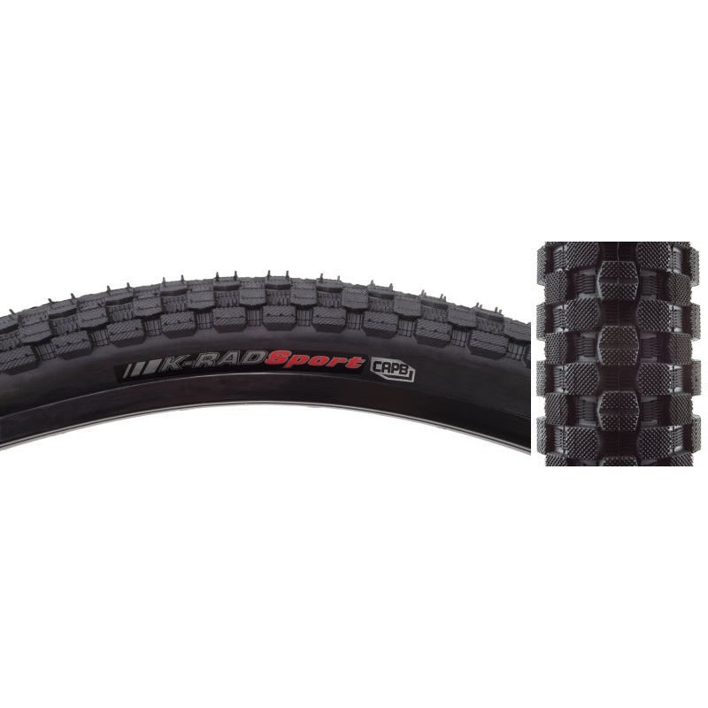 Kenda K-Rad Tire – 24 x 2.3 Clincher Wire Black