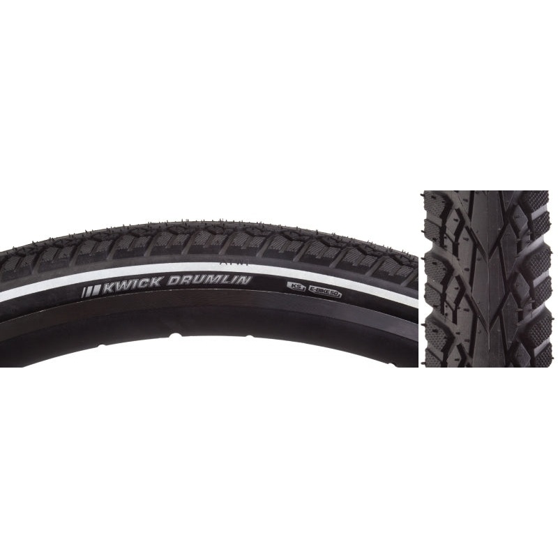 Kenda Kwick Drumlin Tire – 700 x 40 Clincher Wire Black/Reflective 60tpi