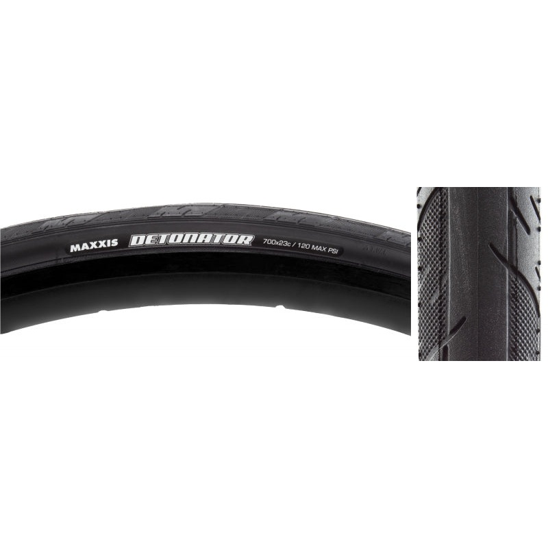 Maxxis Detonator Tire – 700 x 23 Clincher Wire Black