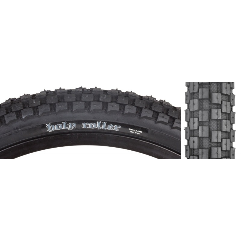 Maxxis Holy Roller Tire – 20 x 1.95 Clincher Wire Black Single