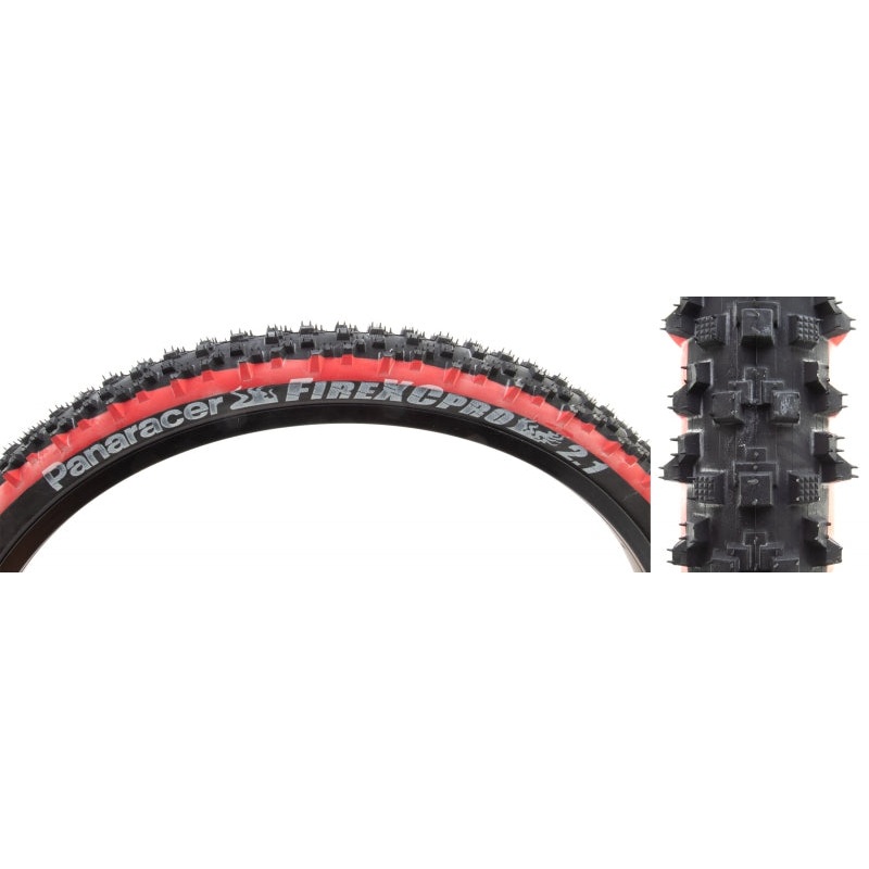 Panaracer Fire XC Pro Tire – 26 x 2.1 Clincher Wire Black/Red 30tpi