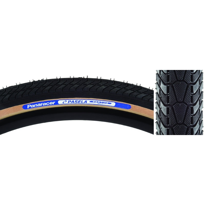 Panaracer Pasela ProTite Tire – 700 x 25 Clincher Wire Black/Tan 60tpi