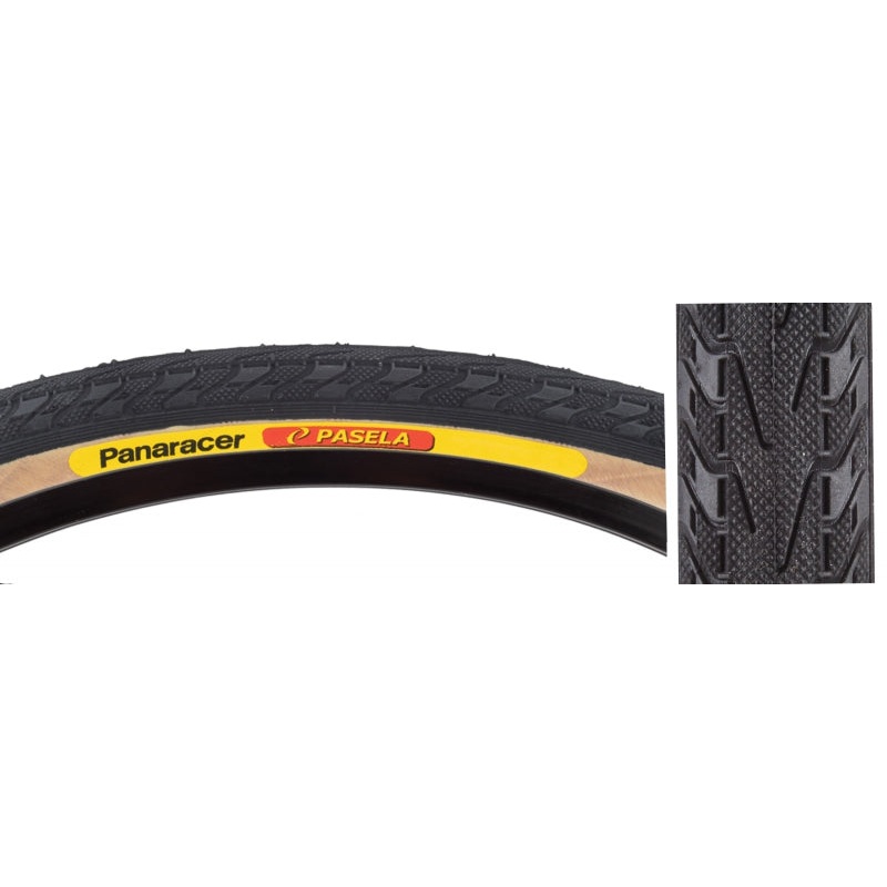 Panaracer Pasela Tire – 27 x 1-1/8 Clincher Wire Black/Tan 60tpi