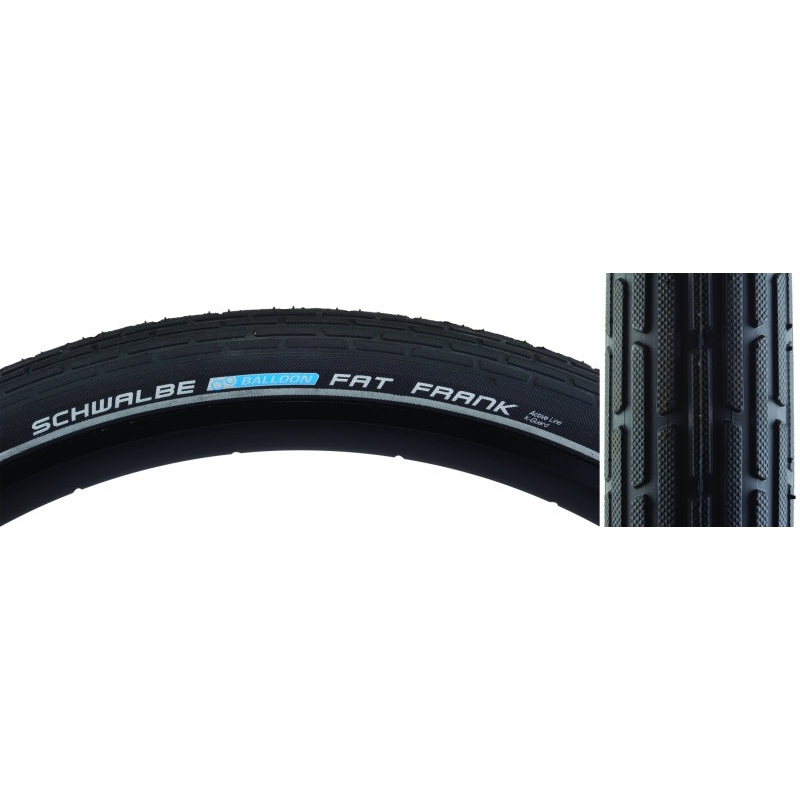Schwalbe Fat Frank Tire – 29 x 2 Clincher Wire Active Line K-Guard Liteskin BLK/Reflective