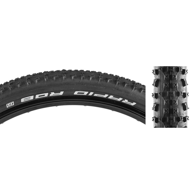 Schwalbe Rapid Rob Tire – 26 x 2.25 Clincher Wire Black K-Guard LiteSkin