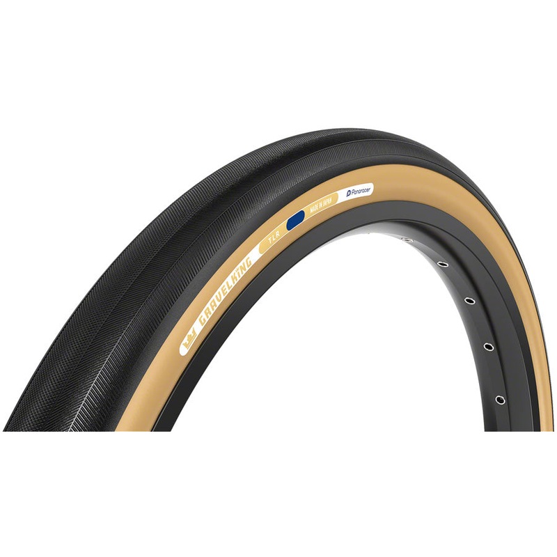 Panaracer GravelKing Slick Tire – 650b x 48 / 27.5 x 1.90 Tubeless Folding BLK/Brown