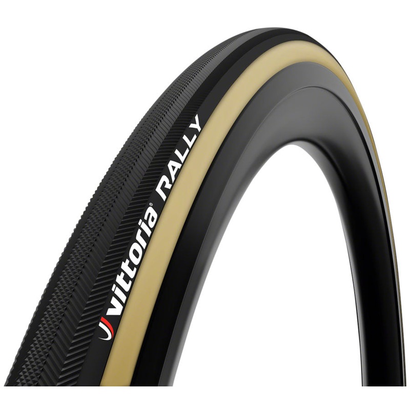 Vittoria Rally Tire – 700 x 25 Tubular Folding Black/Tan