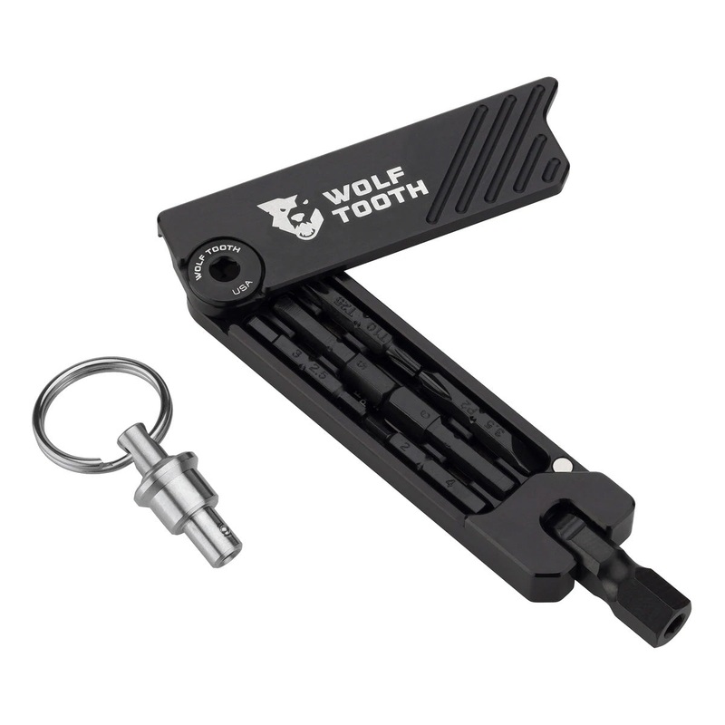 Wolf Tooth 6-Bit Hex Wrench Multi-Tool with Keyring – Black