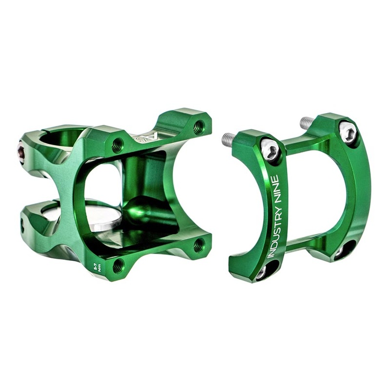 Industry Nine A318 Stem – 50mm 31.8mm Clamp +/-4.4 1 1/8″ Aluminum Green
