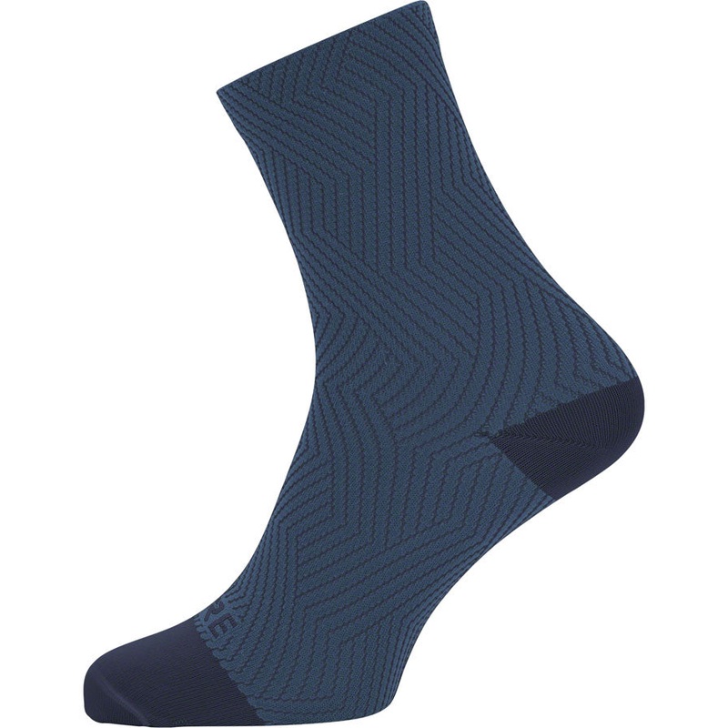 Gorewear C3 Mid Socks – 6.7″ Orbit Blue/Deep Water Blue Mens 6-7.5