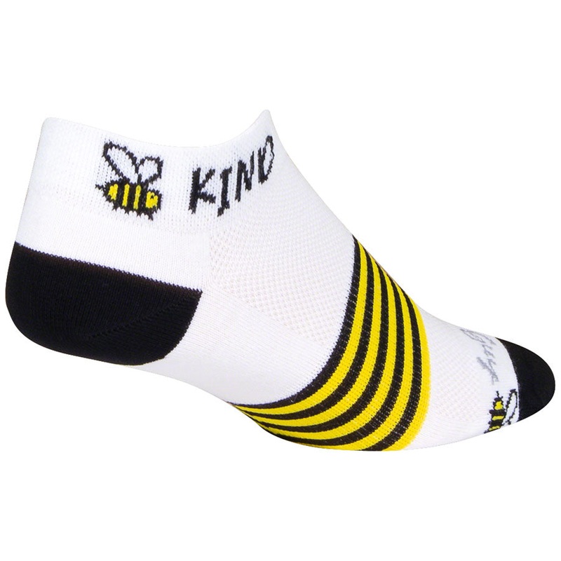SockGuy Classic Bee Kind Socks – 1″ Small/Medium
