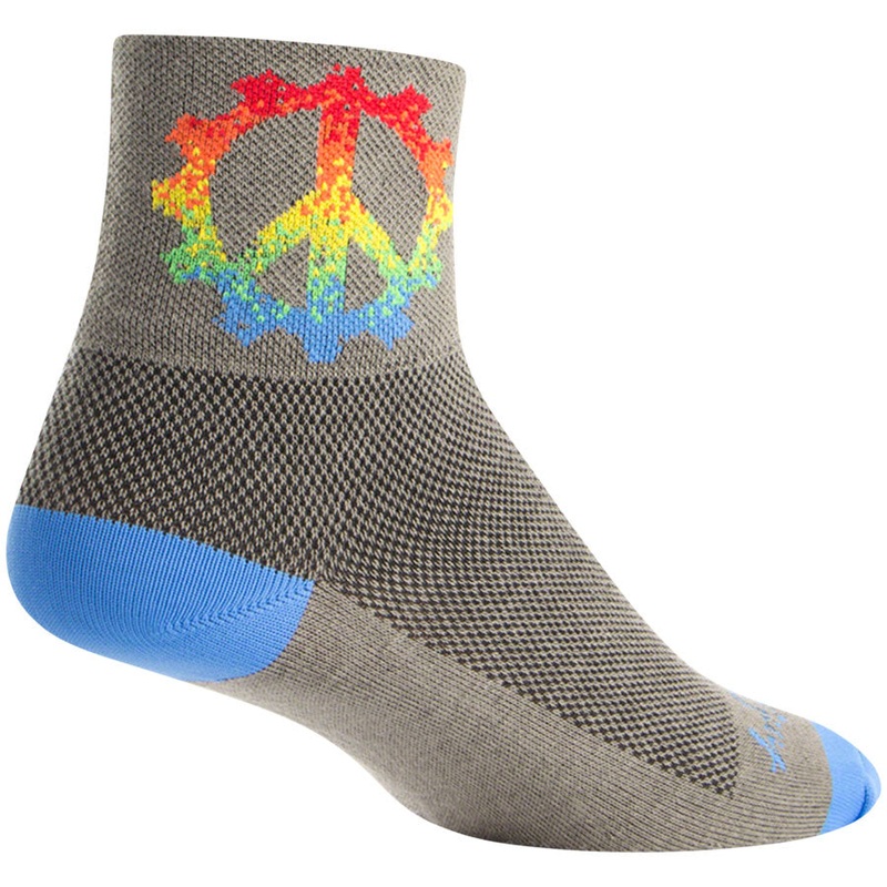 SockGuy Classic Peace Ring Socks – 3″ Gray Large/X-Large