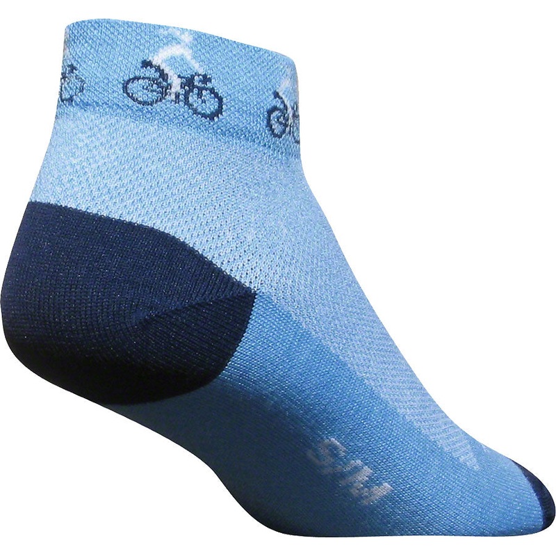 SockGuy Classic Ponytail Socks – 1″ Blue Womens Small/Medium