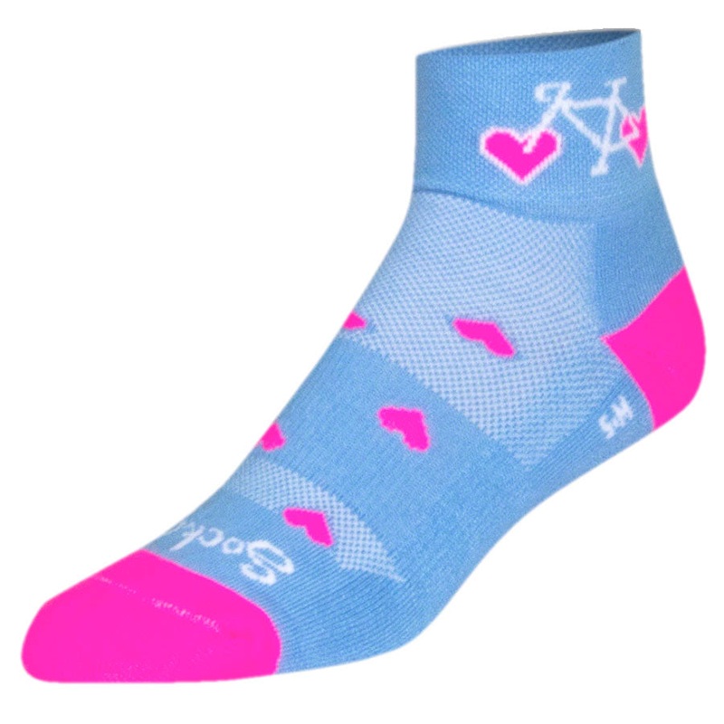 SockGuy Classic Wheel Luv Socks – 2″ Blue Small/Medium