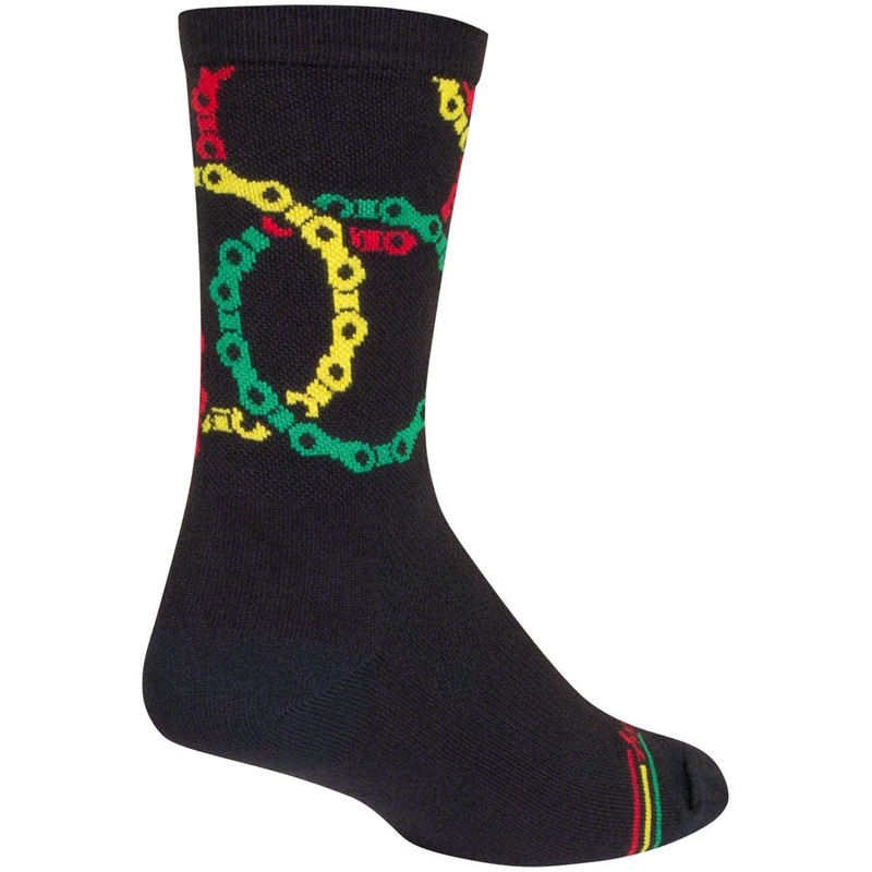 SockGuy Connected Crew Socks – 6″ Black/Multi Large/X-Large