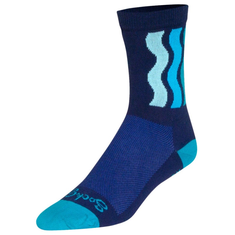 SockGuy Crew Ripple Socks – 6″ Blue Small/Medium