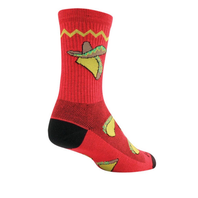 SockGuy Crew Taco Socks – 6″ Red Large/X-Large