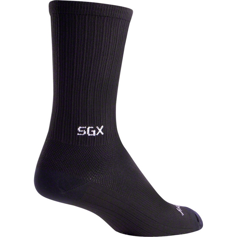 SockGuy SGX Black Socks – 6″ Black Small/Medium