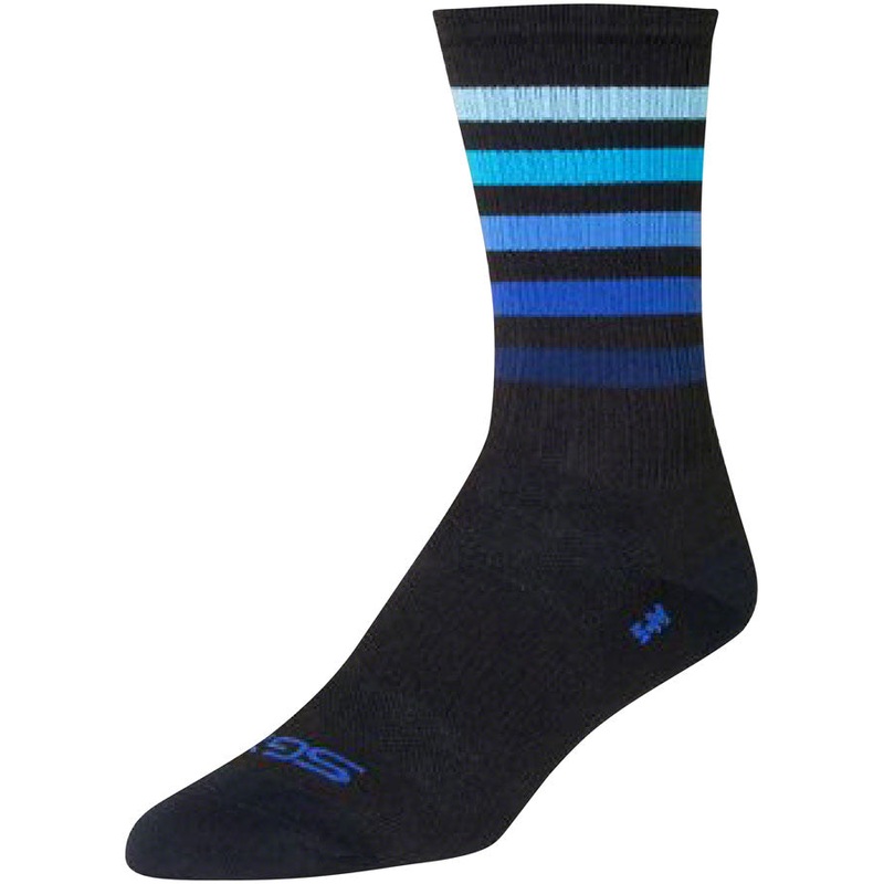 SockGuy SGX Deep Socks – 6″ Black/Blue Small/Medium