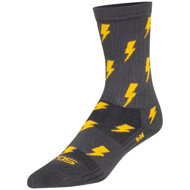 SockGuy SGX Lit Socks – 6″ Gray Large/X-Large