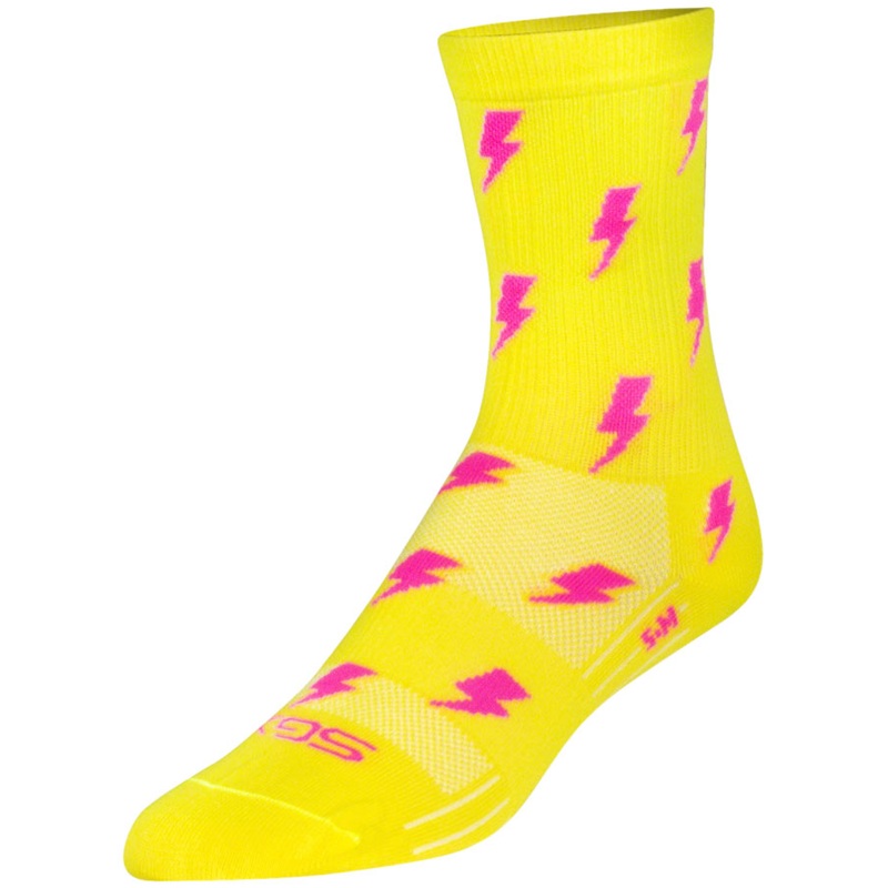 SockGuy SGX Lit Socks – 6″ Yellow Small/Medium