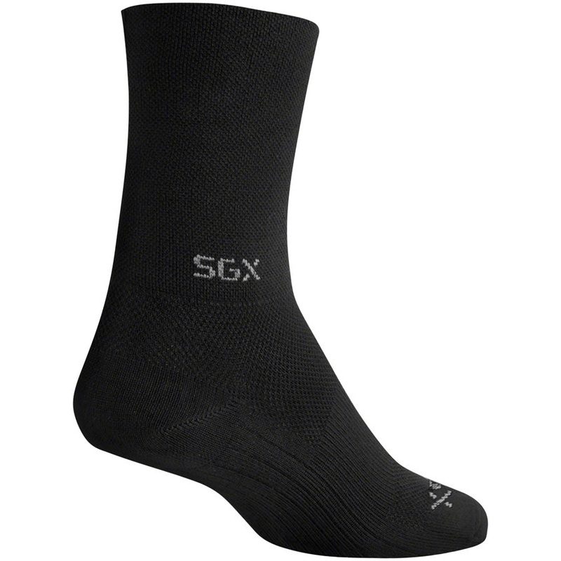SockGuy SGX Raceday Socks – 5″ Black Large/X-Large
