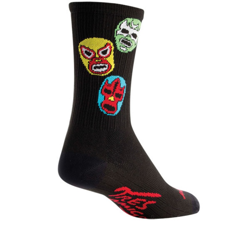 SockGuy SGX Three Amigos Socks – 6″ Black Small/Medium