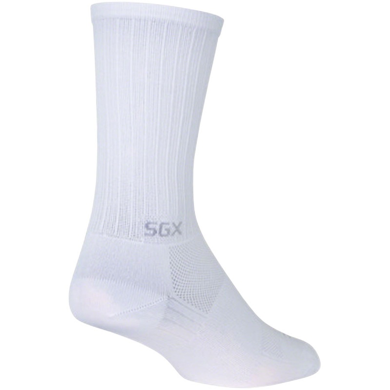 SockGuy SGX White Socks – 6″ White Large/X-Large