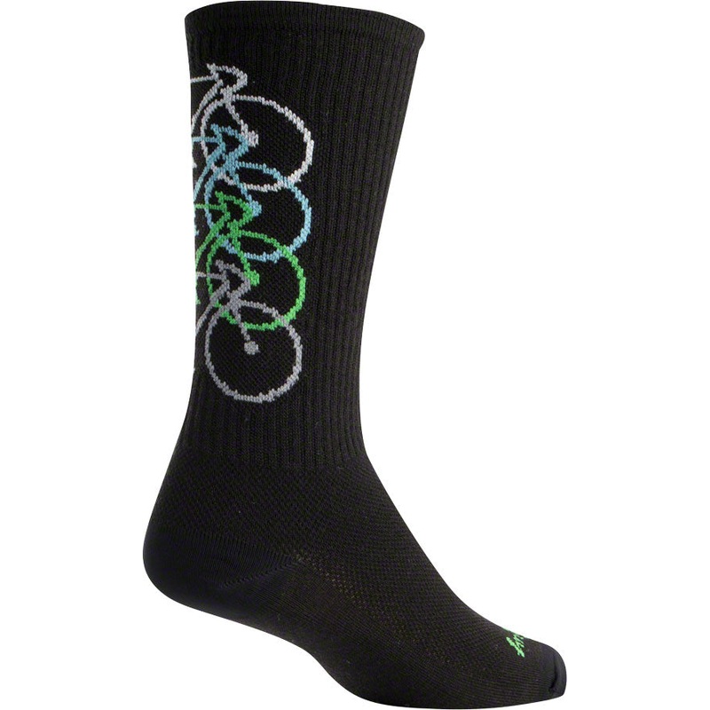SockGuy Wool Stacked Socks – 6″ Black Large/X-Large