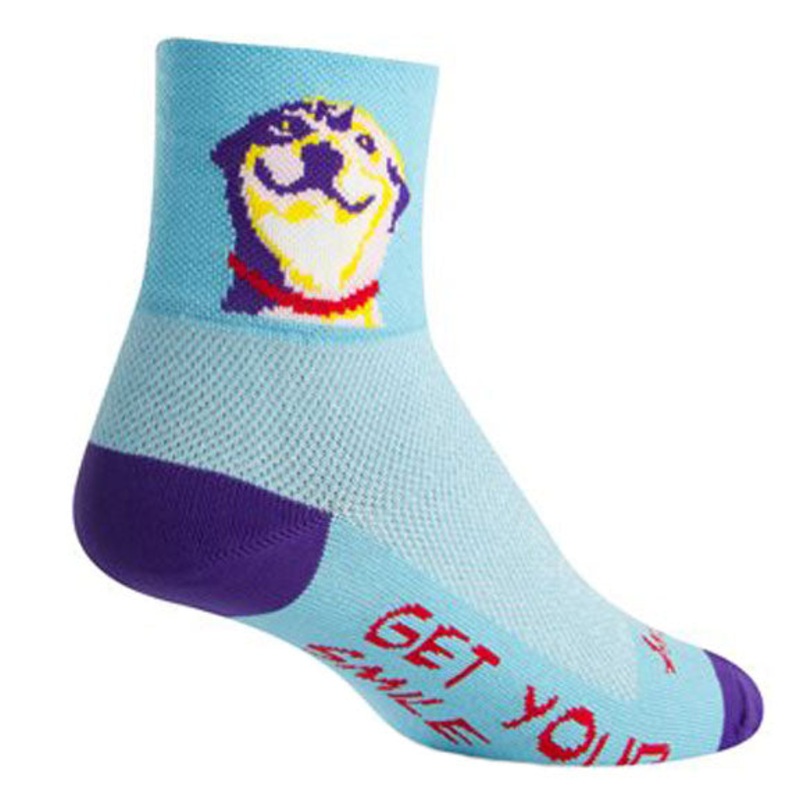 SockGuy Classic Grin Socks – 3″ Blue Small/Medium