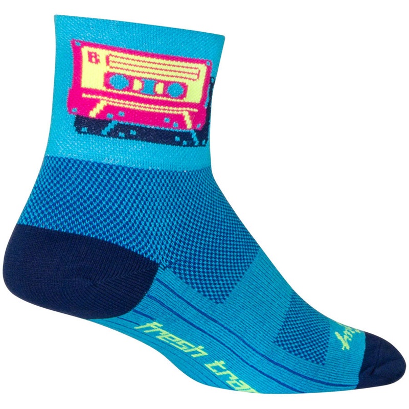 SockGuy Classic Mixtape Socks – 3″ Blue/Pink Small/Medium