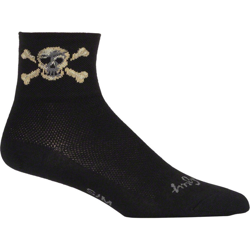 SockGuy Classic Pirate Socks – 3″ Black Large/X-Large