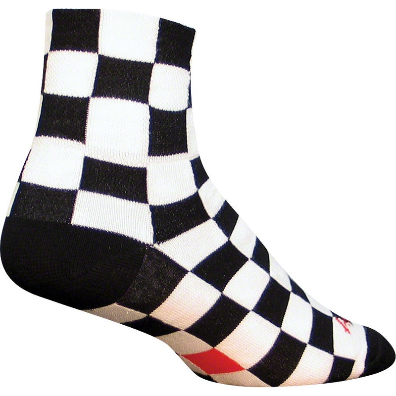 SockGuy Classic Ridgemont Socks – 3″ Black/White Checker Small/Medium