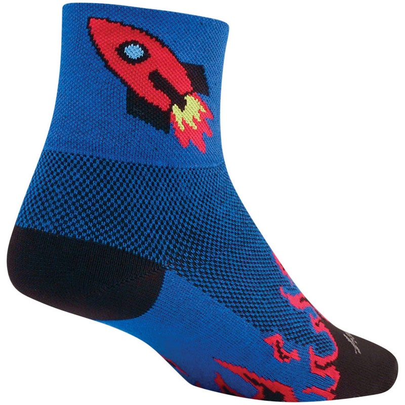 SockGuy Classic Rocket Man Socks – 3″ Blue Small/Medium