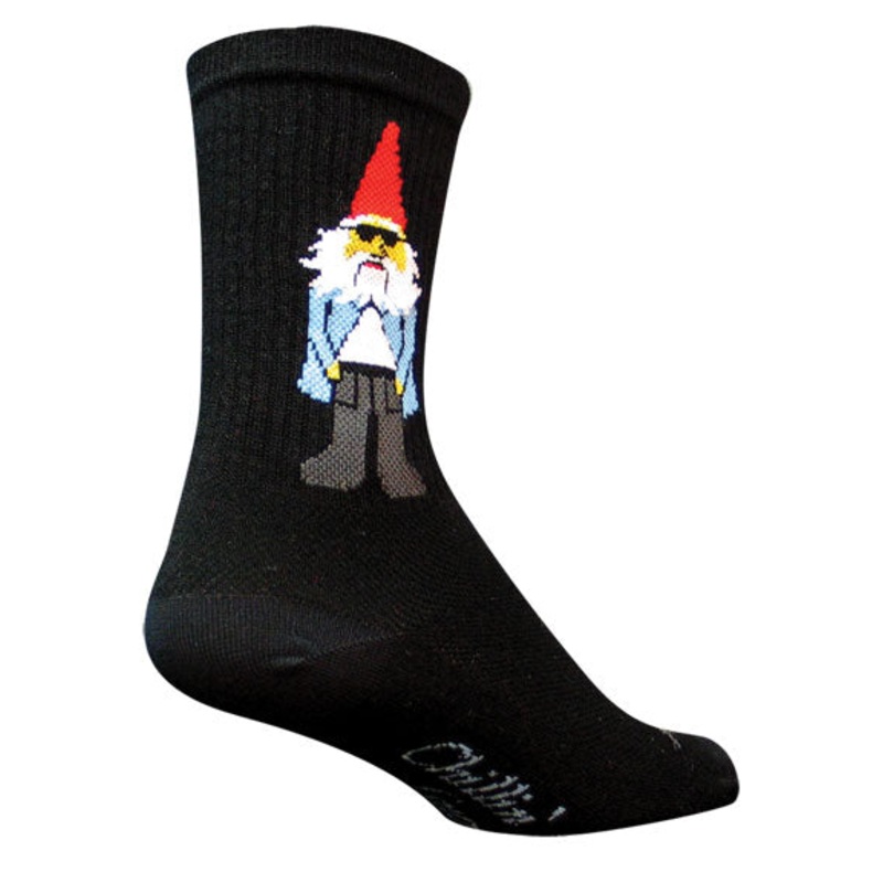 SockGuy Crew Gnomies Socks – 6″ Black Small/Medium