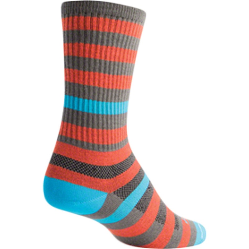 SockGuy Crew Metro Socks – 6″ Orange/Gray Large/X-Large