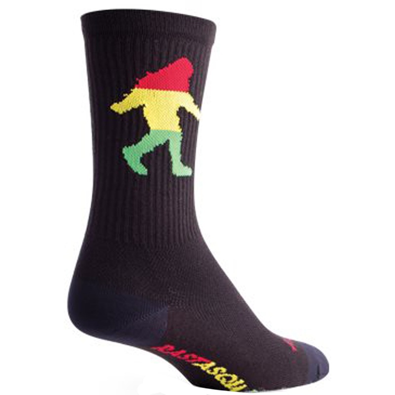 SockGuy Crew Rasta Squatch Socks – 6″ Black Large/X-Large