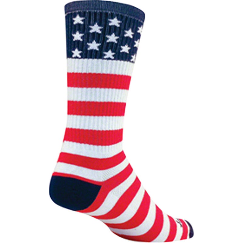 SockGuy Crew USA Flag Socks – 6″ Red/White/Blue Small/Medium