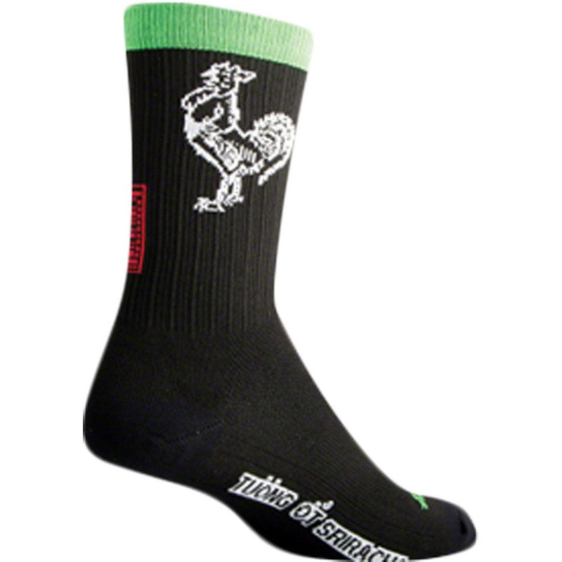 SockGuy SGX Sriracha Socks – 6″ Black Large/X-Large