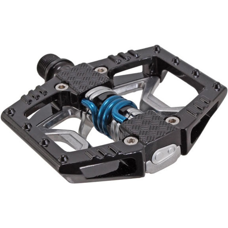 Crankbrothers Double Shot 2 Pedals – Single Side Clipless Platform Aluminum 9/16″ BLK