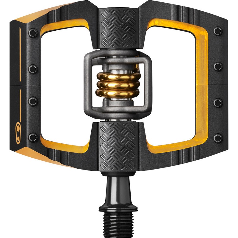 Crankbrothers Mallet DH 11 Pedals – Dual Sided Clipless Platform Aluminum 9/16″ BLK/Gold