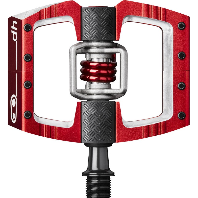 Crankbrothers Mallet DH Pedals – Dual Sided Clipless Platform Aluminum 9/16″ Red