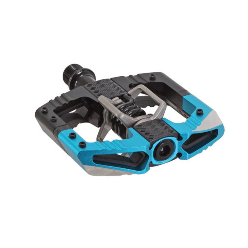 Crankbrothers Mallet Enduro Pedals – Dual Sided Clipless Platform Aluminum 9/16″ Blue/BLK Long Spindle