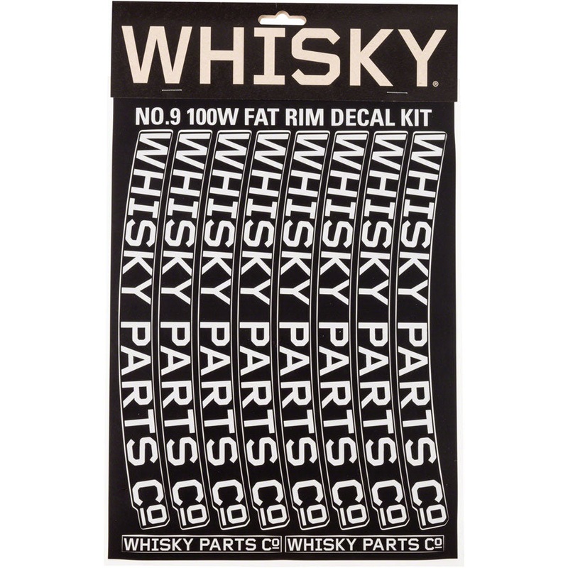 WHISKY 100w Rim Decal Kit for 2 Rims Light Gray