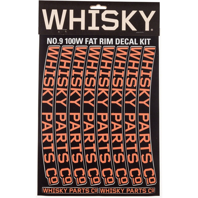 WHISKY 100w Rim Decal Kit for 2 Rims Orange