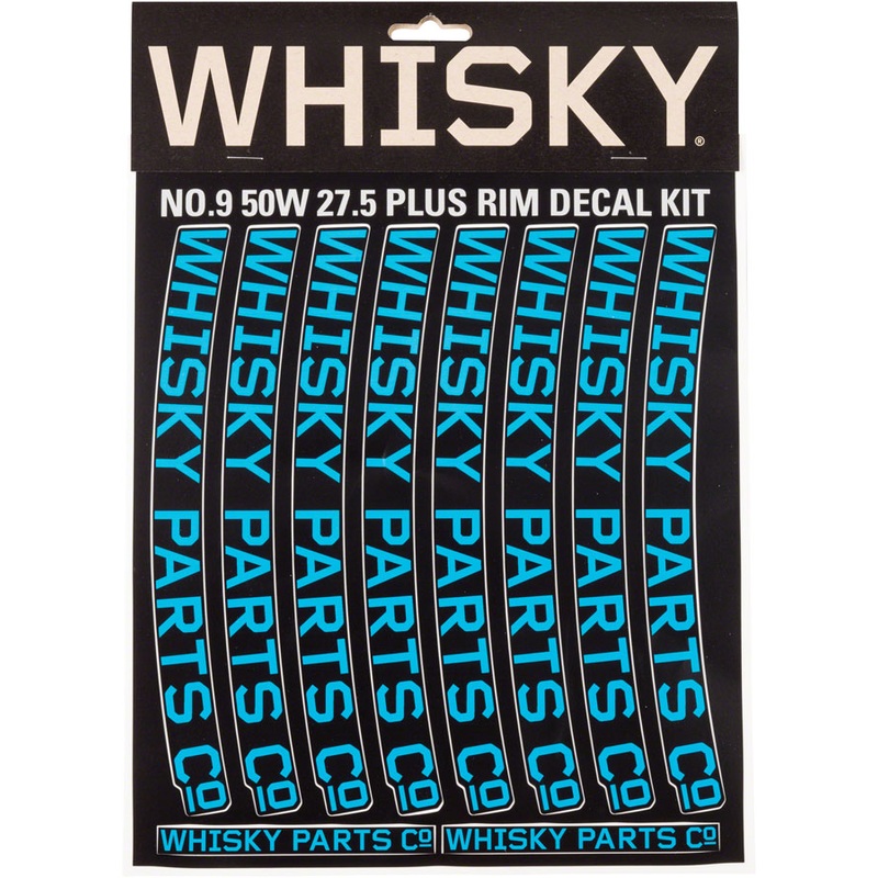 WHISKY 50w Rim Decal Kit for 2 Rims Cyan