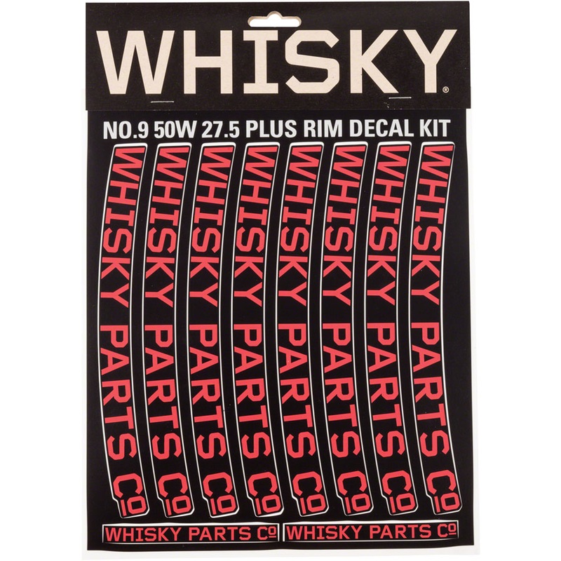 WHISKY 50w Rim Decal Kit for 2 Rims Red