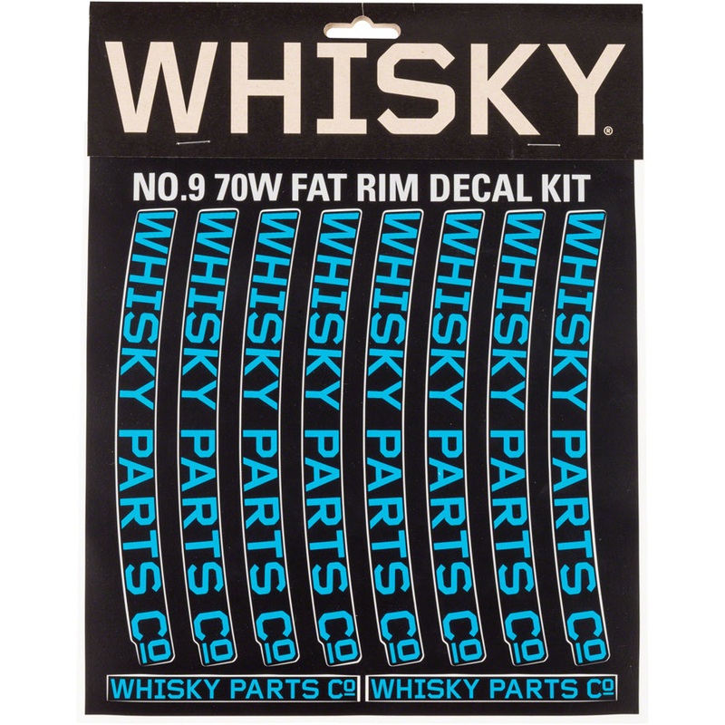 WHISKY 70w Rim Decal Kit for 2 Rims Cyan