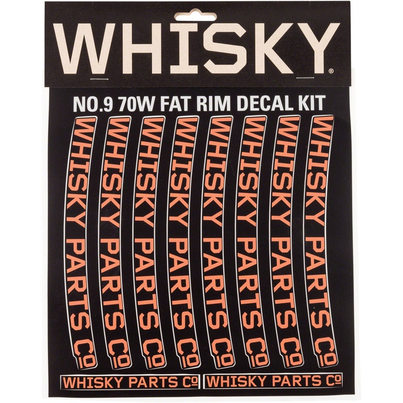 WHISKY 70w Rim Decal Kit for 2 Rims Orange